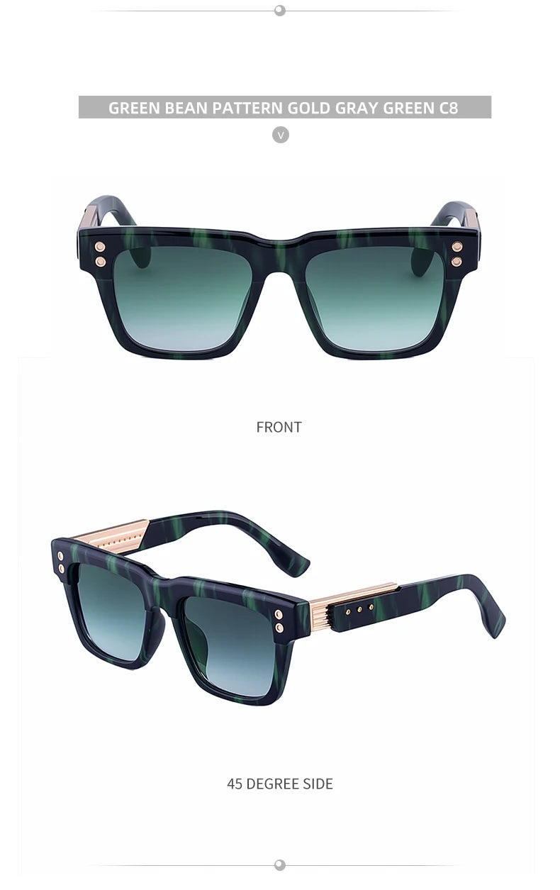 Oversized Classic Square Sunglasses Men 2025 Luxury Brand Design Vintage Trendy Rero Sun Glasses For Male Driving Eyewear UV400
