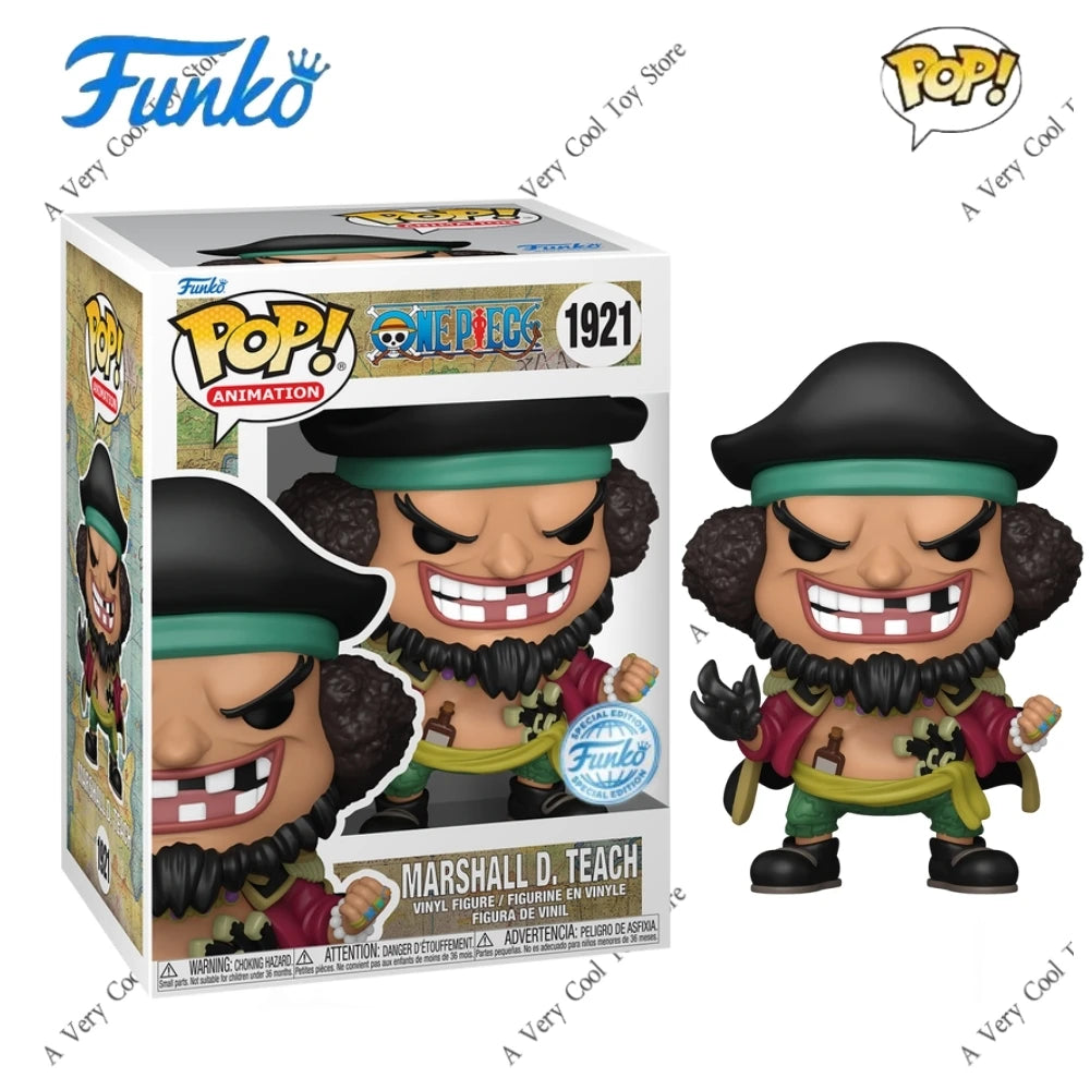 One Piece Anime Figure Marshall D Teach 1921 Vinyl Figures Funko Pop 5.05 inch Figurine Collectible Limited Edition Model Toy