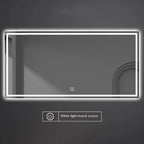 Rectangle Smart Mirror Touch Screen LED Bathroom Mirrors High Definition Anti Fog Wall Mounted Lighted Mirror Espejos De Baño