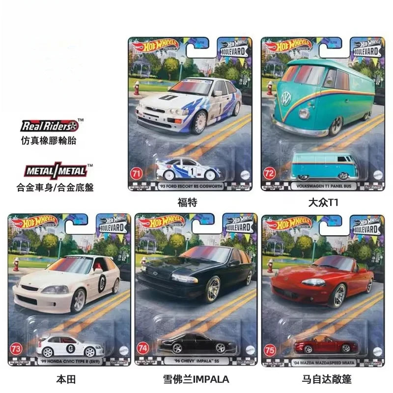 Original Hot Wheels Car Culture Race Day Kid Toy for Boy Premium Vehicle 1/64 Diecast Benz 500 Ford Capri Porsche 935 Collection