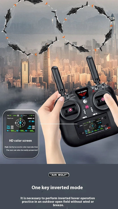 Yuxiang F02s Flying Wolf Armed Helicopter Rc Remote Control Aircraft Gps Positioning Automatic Return 1:34 Aircraft Model