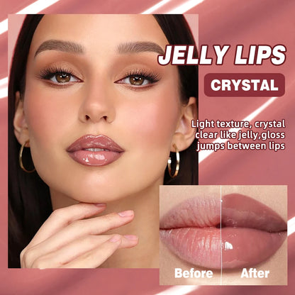 Nude Brown Plumping Lip Gloss Moisturising Colored Lip Oil Transparent Fullness Lips Tint Soft Tube Make Up Beauty Lips Care 12g