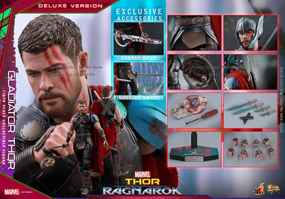 HT HotToys MMS445 Luxury Edition 1/6 Collectible Gladiator Thor3.0 Action Figure Thor：Ragnarok Marvel Original 12" Full Set Doll