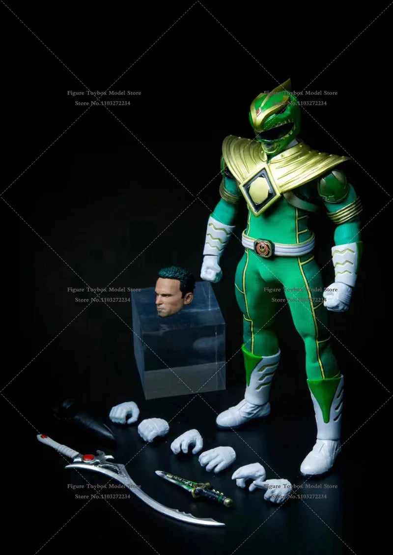 Tree New Toys 1/12 Mighty Green White Power Rangers Movable Cloth Action Figure Childhood Memory 6" Full Set Figurine Collection