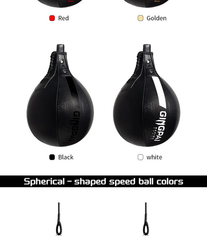 High Quality Fight Boxing Training Punching Bag Fitness Muay Thai Reaction Speed Ball Pear Inflatable Boxing Bag Equipment