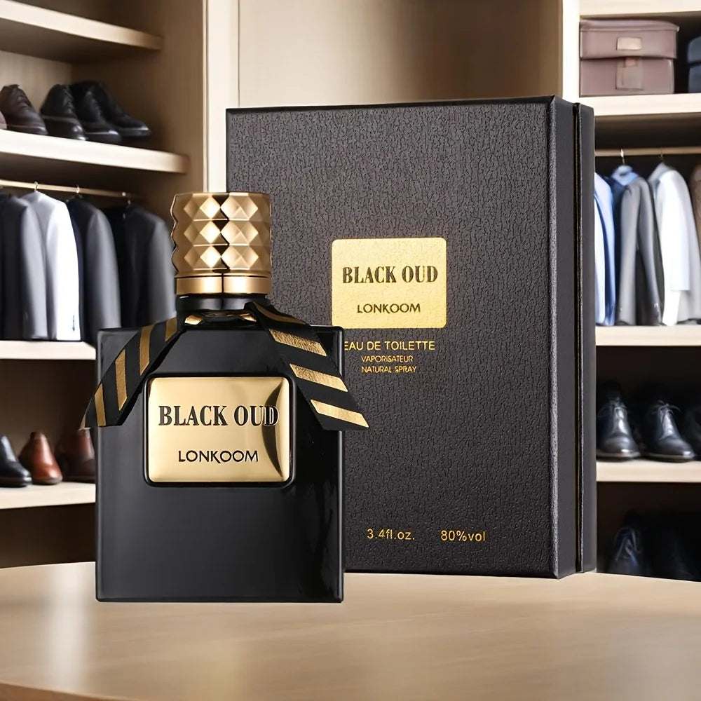 100ml Black Oud Perfume Men's Eau De Toilette Luxury Mysterious Oud Woody Long-Lasting  Parfum Fragrance Cologne