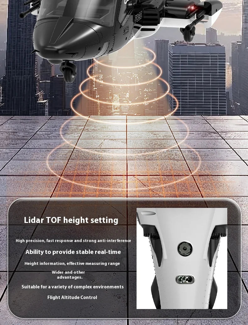 Yuxiang F02s Flying Wolf Armed Helicopter Rc Remote Control Aircraft Gps Positioning Automatic Return 1:34 Aircraft Model