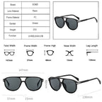 SO&EI Retro Double Bridges Pilot Men Rivets Sunglasses Fashion Brand Designer Women Luxury Sun Glasses Blue Orange Shades UV400