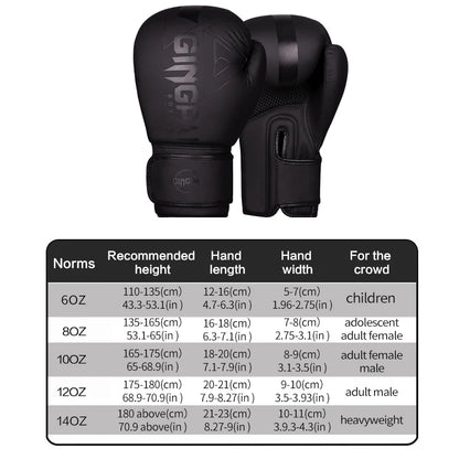 Professional 6/8/10/12/14oz Boxing Gloves PU Muay Thai MMA Profession Kickboxing Adults Sandbag Training Gloves Equipment