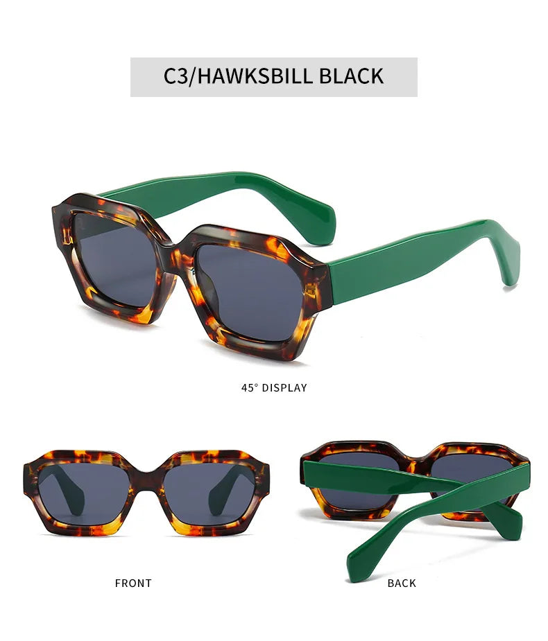 Fashion Square Sunglasses New Woman Luxury Brand Small Rectangle Sun Glasses Female Gradient Eyewear UV400 Oculos De Sol