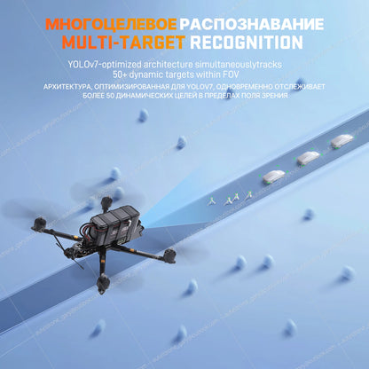 FPV AI Camera 1.2KM Ultra-Range 1/2.6'' 3.9mm 12mm Dual Cameras Multi-target locking Integrated Auto tracking&detection