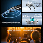 Smart Glasses for Men Women Translation Earphones AI Voice Assistant Sunglasses HD Camera Function Photo Video Music Glasses