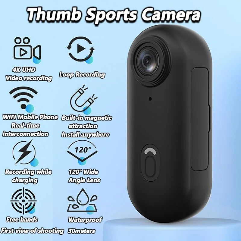 Mini Body Camera Small Body Camera 360° Rotatable Clip & Magnetic Lanyard Easy to use for Recording Life Traveling and Pet Walks