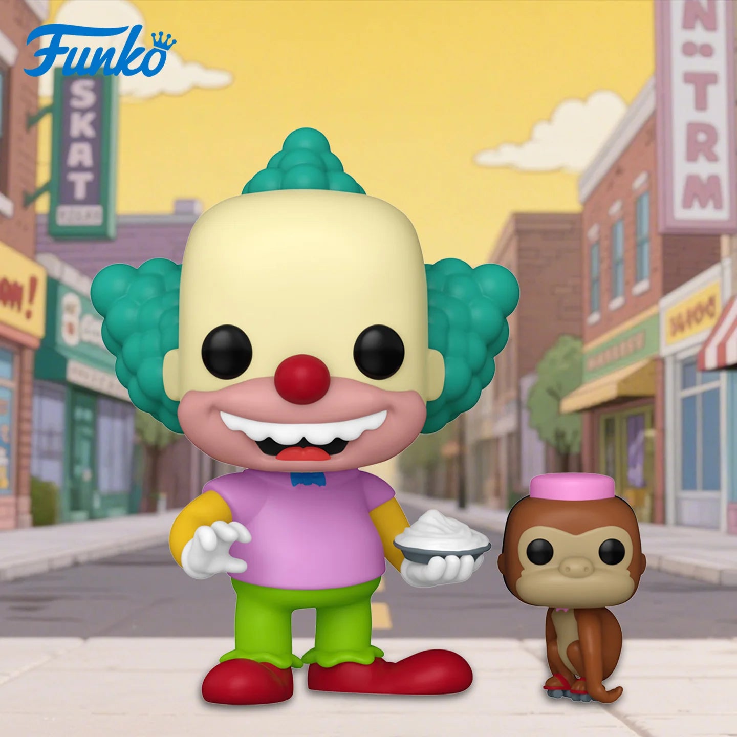 The Simpsons Anime Figure Lisa with Snowball II Buddy Krusty with Mr. Teeny FUNKO POP Collectible Limited Edition Model Toy Gift