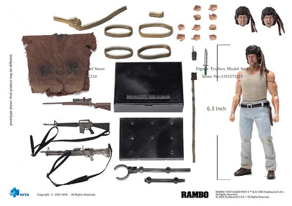 Exquisite Super Series 1/12 HIYA Tough Guy Rambo Movable Action Figure Mini Weapon Model 6" Full Set male Soldier Boys Collects