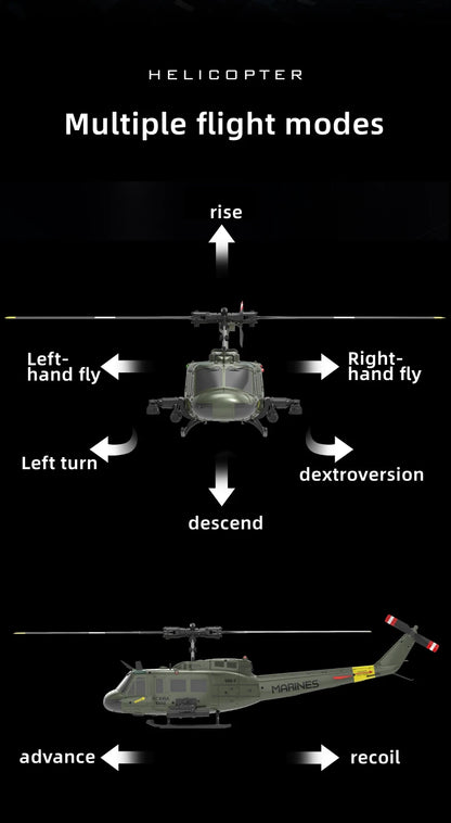C032 RC Helicopter 2.4G 6-Aixs Gyroscope 6CH Altitude Hold Optical Flow Brushless Remote Control Helicopter Toys For Kid Adult