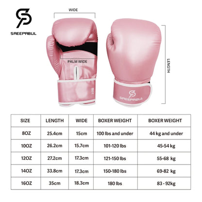 8/10/12/14/16oz Kids Women/Men Boxing Gloves Sanda Sparring Muay Thai MMA Karate Punch Training Mitts Kickboxing Boxe De Luva