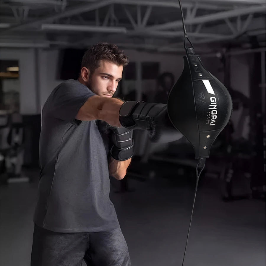 High Quality Fight Boxing Training Punching Bag Fitness Muay Thai Reaction Speed Ball Pear Inflatable Boxing Bag Equipment