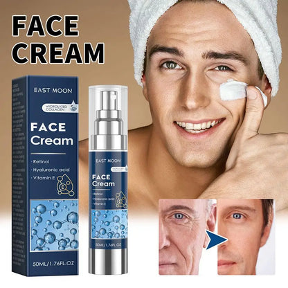 50ml 6-in-1 Men Facial Moisturizer Cream Hydrating Revitalizing Skin Care Particle Face Cream With Collagen Anti Aging & Wrinkle