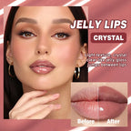 Crystal Dark Brown Mirror Water Lip Gloss Nude Lip Glaze Transparent Glass Oil Waterproof Liquid Lipstick Clear Tint Makeup