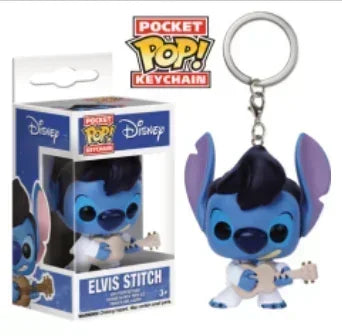 FUNKO POP Disney HULA STITCH ELVIS SLEEPING STITCH IN BATHTUB Summer STITCH Keychain Toy TIKI STITCH LILO SCRUMP Keyring Toys