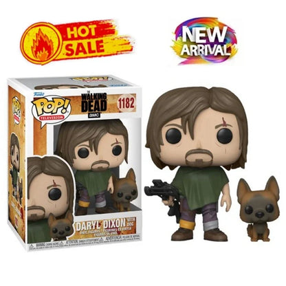 2024 New Funko Pop! The Walking Dead Daryl With Dog #1182 Collection Action Figure Doll Toys Vinyl Pop Model Toys Kids Gift