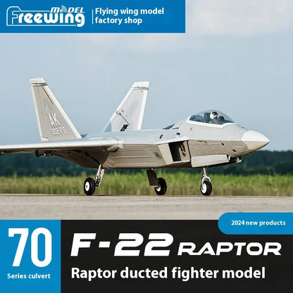New Products In 2025 Freewing Flying Wing Model 70mm F-22 Raptor "Raptor" Ducted Model Airplane Toy Model