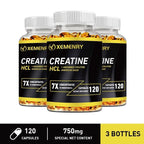 Creatine HCl Capsules - Pre-workout Creatine To Help Build Muscle, Cognitive Function, Muscle Strength and Energy Production