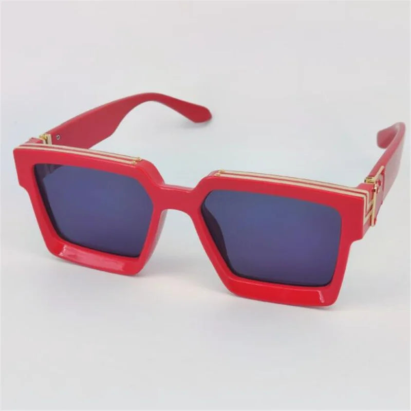 Brand fashion sunglasses for ladies Uv400 glasses with double frames and large frames Luxuriously decorated large face chameleon