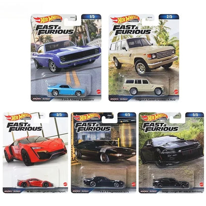 Original Hot Wheels Premium Car Fast & Furious Kid Toys for Boys 1/64 Diecast Toyota Supra 1991 BMW M5 Lamborghini Gallardo Gift