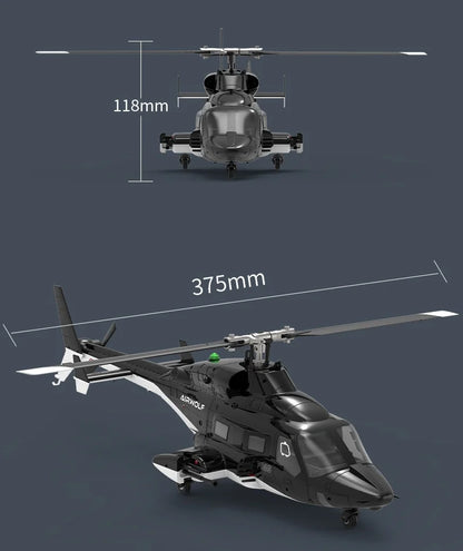 Yuxiang F02s Flying Wolf Armed Helicopter Rc Remote Control Aircraft Gps Positioning Automatic Return 1:34 Aircraft Model