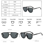 SO&EI Retro Double Bridges Pilot Men Rivets Sunglasses Fashion Brand Designer Women Luxury Sun Glasses Blue Orange Shades UV400