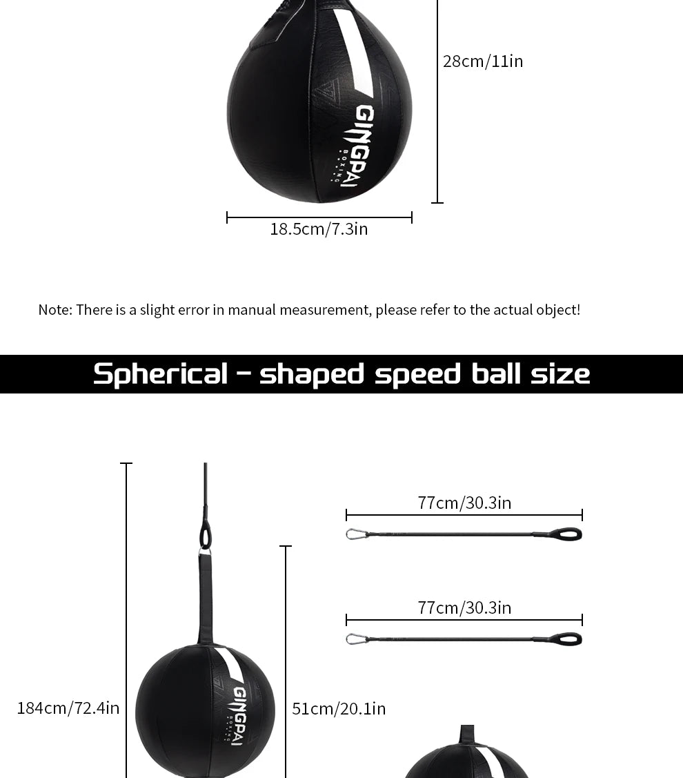 High Quality Fight Boxing Training Punching Bag Fitness Muay Thai Reaction Speed Ball Pear Inflatable Boxing Bag Equipment