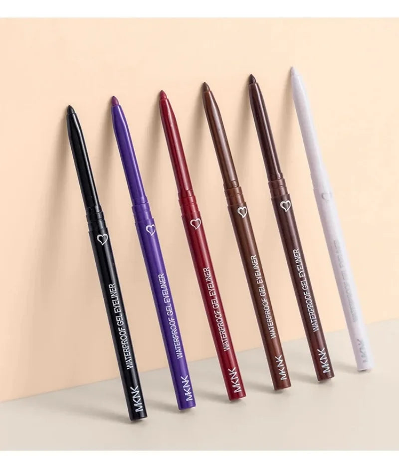 Waterproof Black Brown Eyeliner Pencils Smudge-Proof Long Lasting Easy To Wear Eye Liner Gel Matte Quick Drying Eyeliner Pen