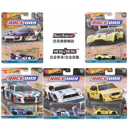 Original Hot Wheels Car Culture Race Day Kid Toy for Boy Premium Vehicle 1/64 Diecast Benz 500 Ford Capri Porsche 935 Collection