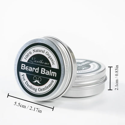 Natural Beard Balm Wax Beard Growth Oil for Men Moisturizing Smoothing Beard Styling Professional Care Cream Skin Care