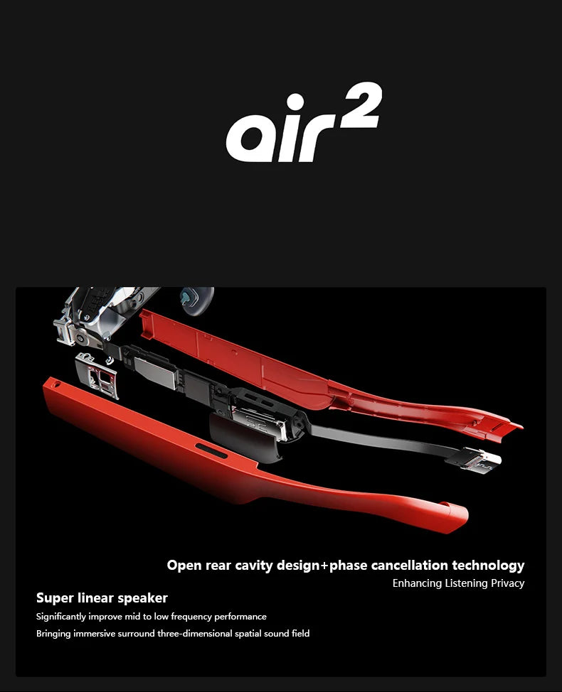Original XREAL Air 2 Smart AR Glasses with Micro OLED Screen 120Hz 1080P 130 Inch Space Giant Screen Ultra Giant Screen Glass