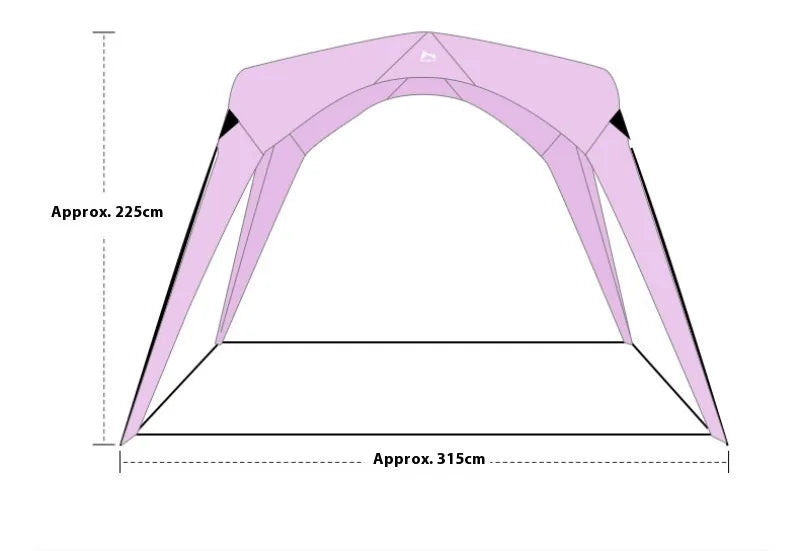 Relaxing Rainproof Sun Shelter Large Space Sun Protection Quick Automatic Opening Tents Multifunctional Camping Supplies