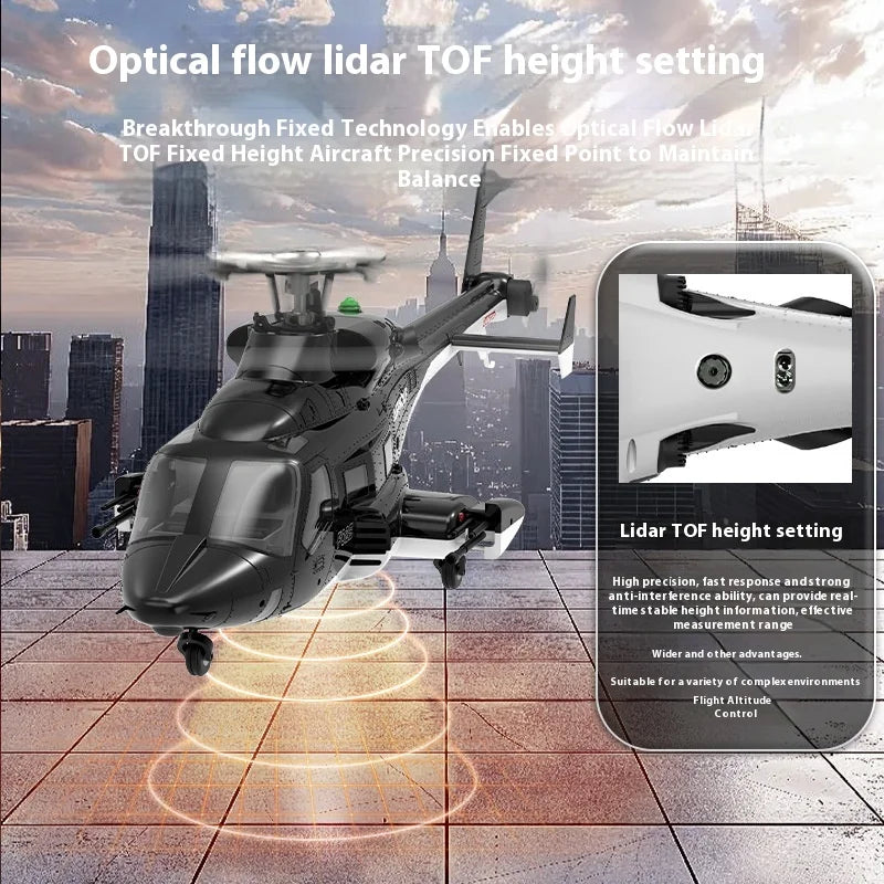 Yuxiang F02s Flying Wolf Armed Helicopter Rc Remote Control Aircraft Gps Positioning Automatic Return 1:34 Aircraft Model