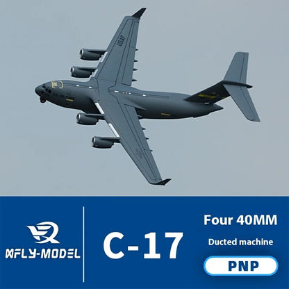 Xfly 40mm C17 Transport Aircraft Four Engine Jet Ducted Model Aircraft Rc Plane Electric Model Aircraft Assembly Fixed Wing