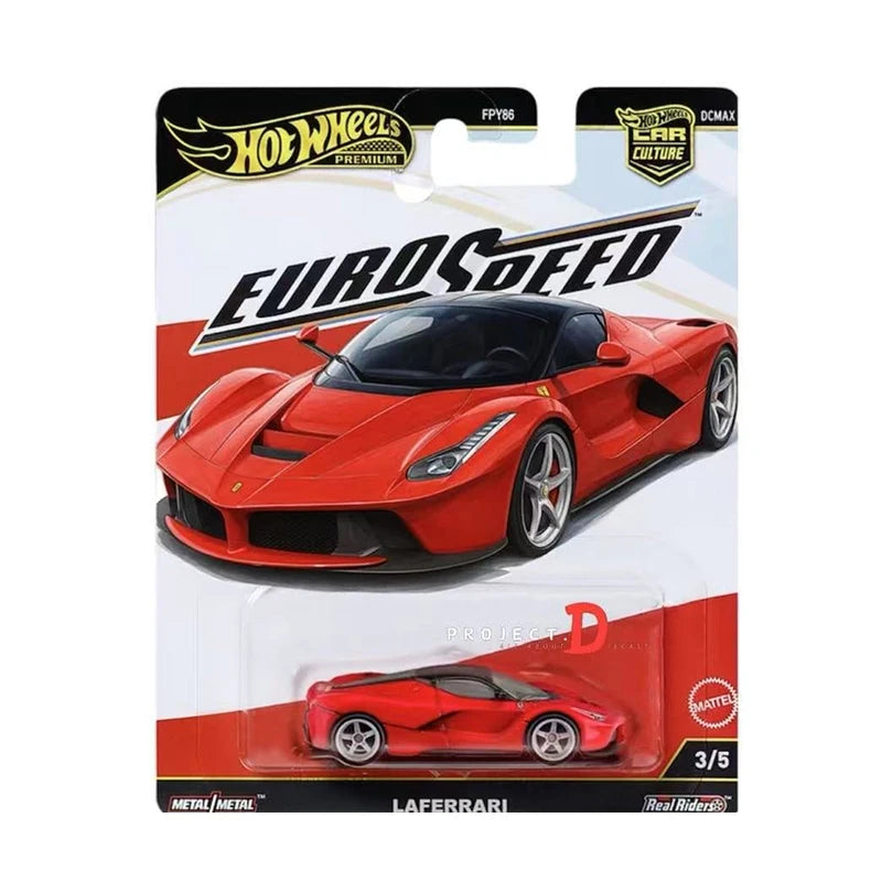 Original Hot Wheels Premium Car Culture EuroSpeed Toys for Boys 1/64 Diecast LaFerrari Bugatti Bolide Mclaren Aston Martin Gift