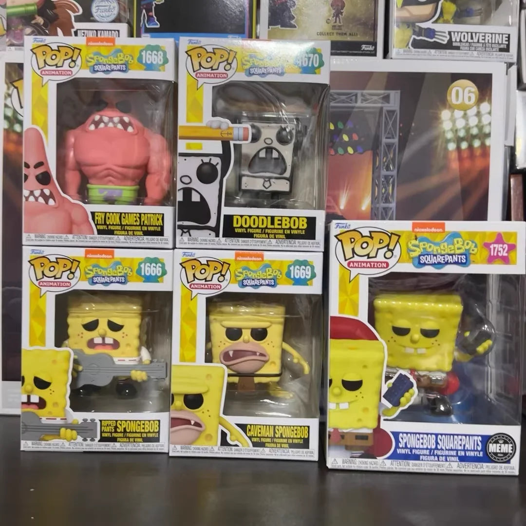 SpongeBob SquarePants And Patrick Star Figures#1666 1668 1669 1670 Funko Pop Vinyl Figure Collectible Limited Edition Toy Gift