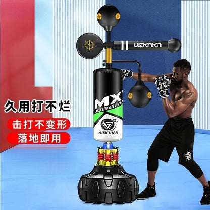 360° Boxing Speed Trainer Punching Bag Spinning Bar Training Boxing Ball With Reflex Bar Adjustable Two Ballsversatile Workouts