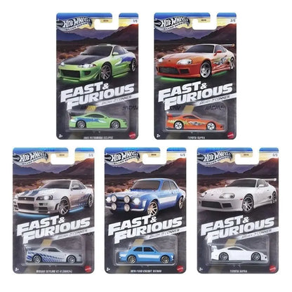 Hot Wheels Fast & Furious HNR88 Series Alloy Car Model 1/64 Toyota Subaru Mitsubishi Simulation Cars Model Custom Birthday Gift