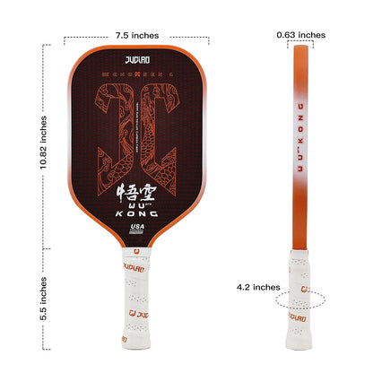 Juciao USAPA Approved Kevlar Carbon Fiber Pickleball Paddle Thermoformed Unibody Spin Textured Surface With Foam Edge Pickleball