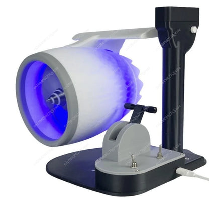 USB Humidifier Fan with LED Lights, Airplane Engine Design, High-Power Desktop Cooler & Decorative Gadget