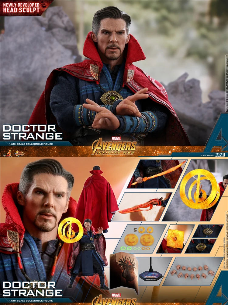 HOTTOYS HT 1/6 MMS484 Collectible Doctor Strange Action Figure Avengers：Infinity War Series Marvel Super Hero 12" Full Set Doll
