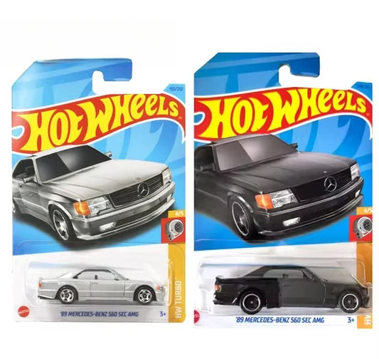 Original Hot Wheels Car HW TURBO Voiture 1/64 Alloy Diecast 89 Mercedes-Benz 560 SEC AMG Toys for Boys Collection C4982-150/250