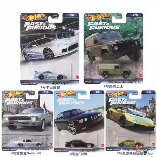 Original Hot Wheels Premium Car Fast & Furious Kid Toys for Boys 1/64 Diecast Toyota Supra 1991 BMW M5 Lamborghini Gallardo Gift