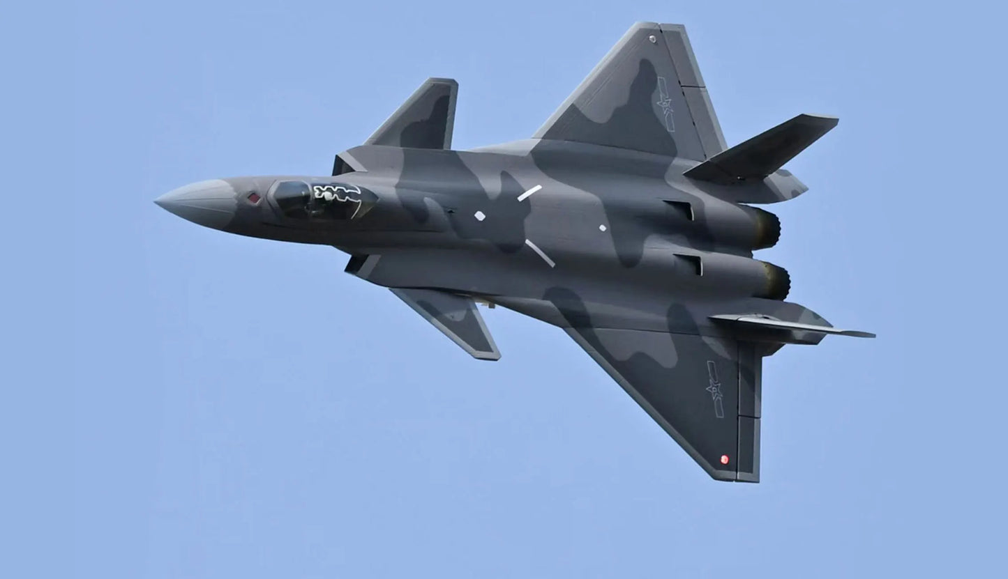 Flyfans Dual Engine 70mm J-20g Jet Fighter Weilong Assembled Fixed Wing Model Aircraft Fire Fan Rc Plane Chengdu J20